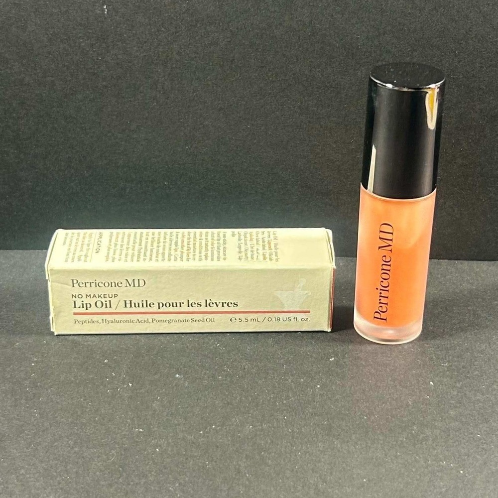 Perricone‎ MD No Makeup Lip Oil Guava Peptides Hyaluronic Acid 0.18oz 5.5mL